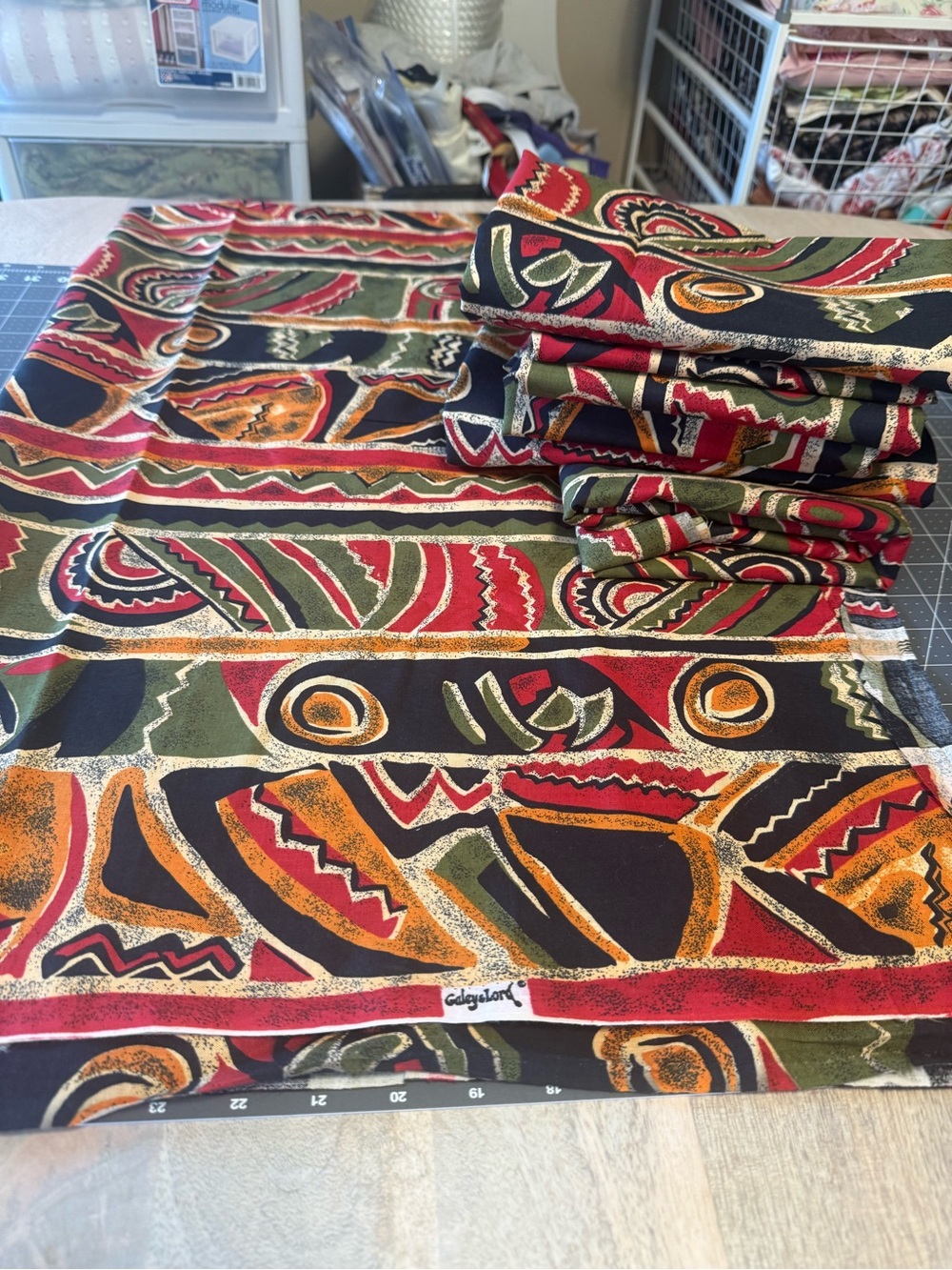 tribal-style geometric print from Galey & Lord.